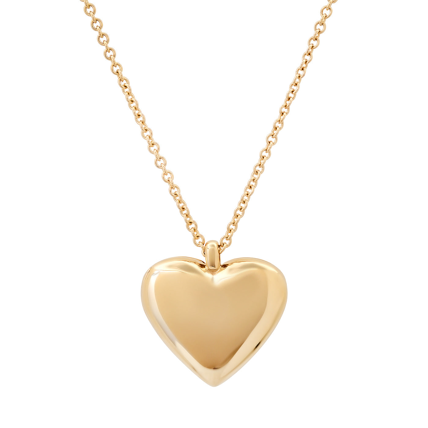 14K Yellow Gold Puffy Heart Locket