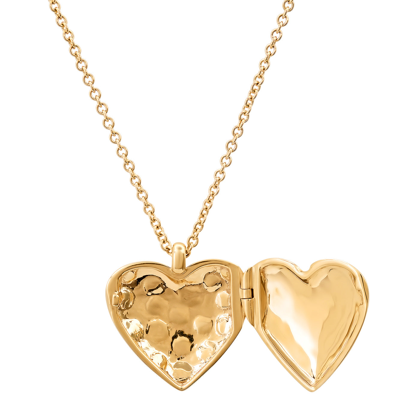 14K Yellow Gold Puffy Heart Locket