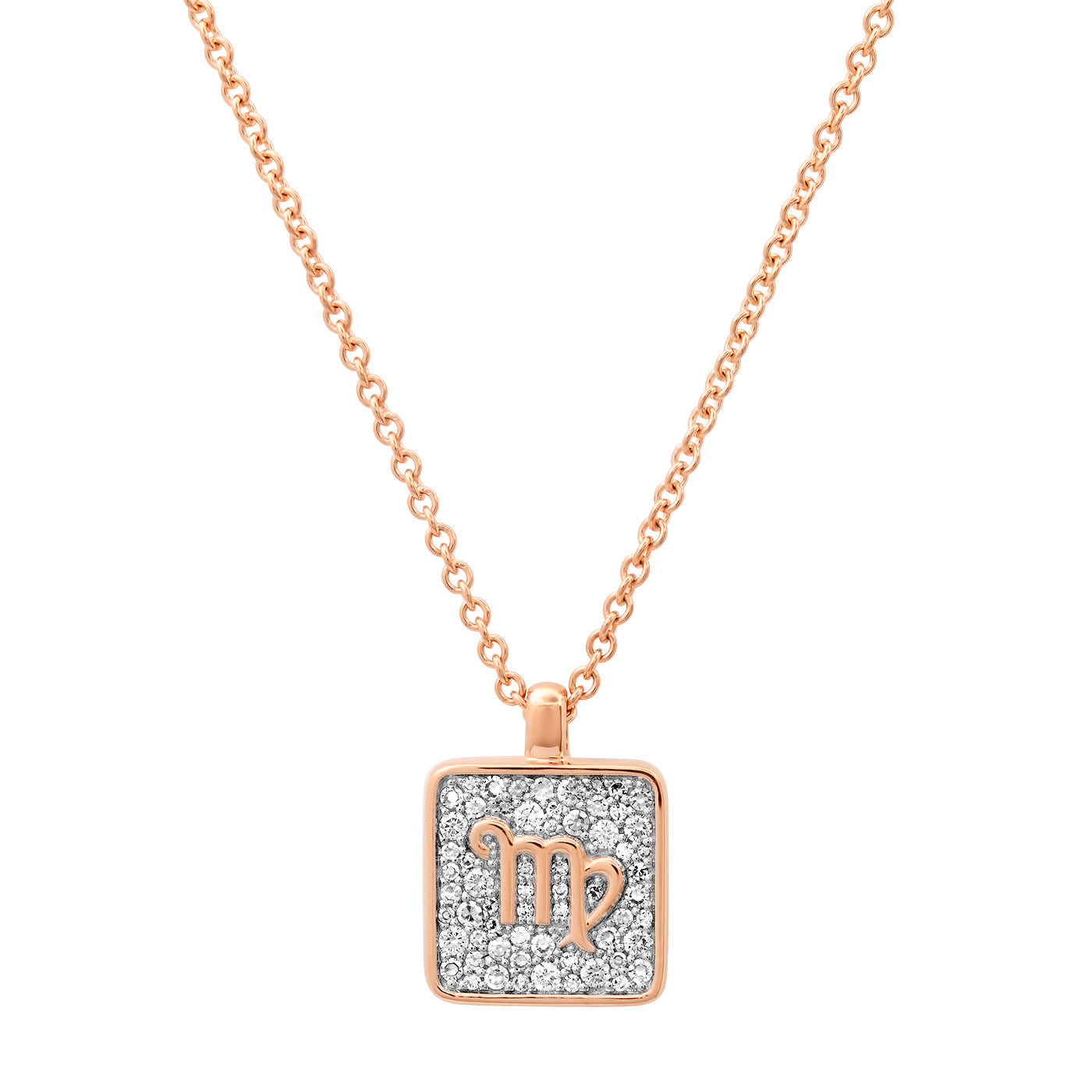 14K Rose Gold Virgo Necklace