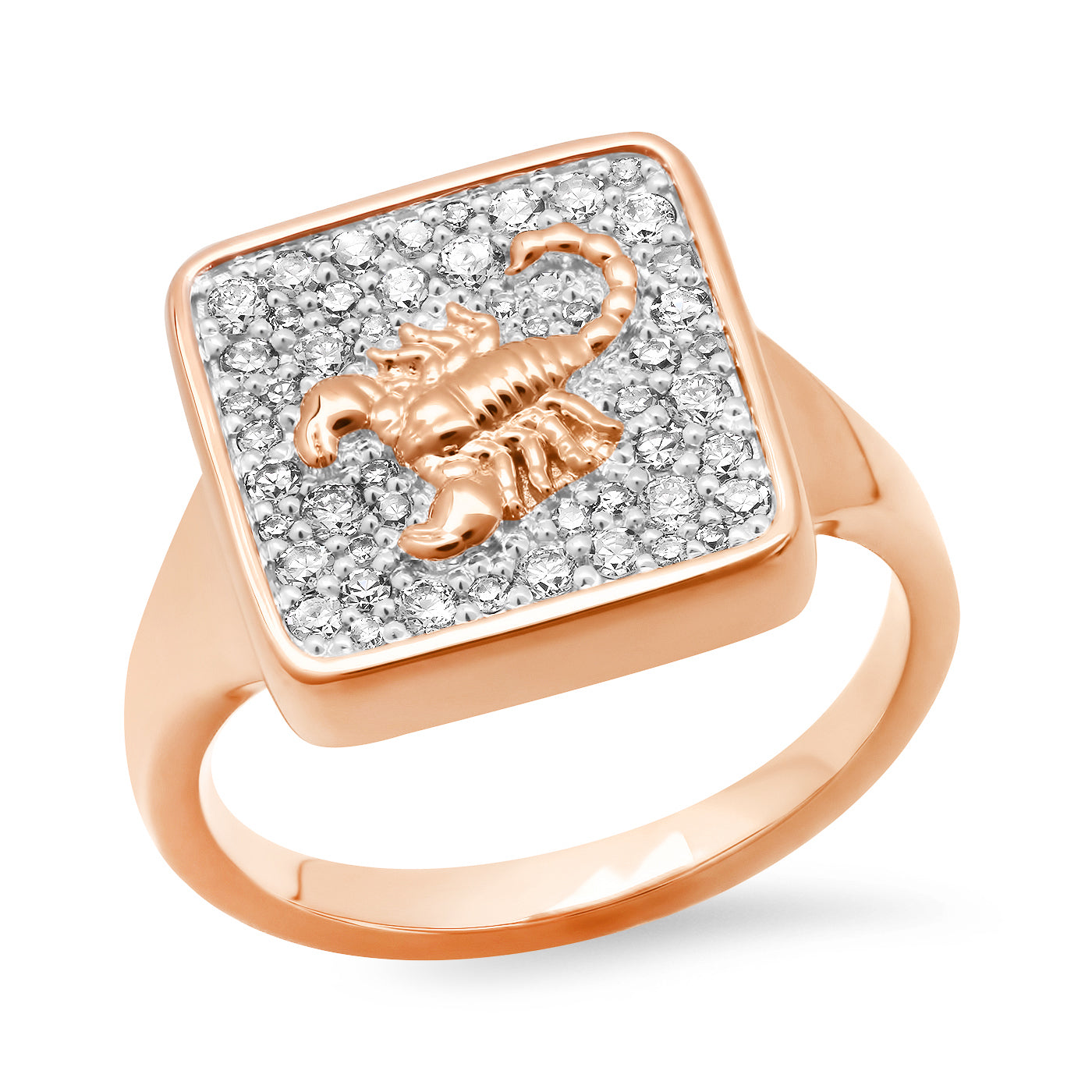 14K Rose Gold Scorpio Ring