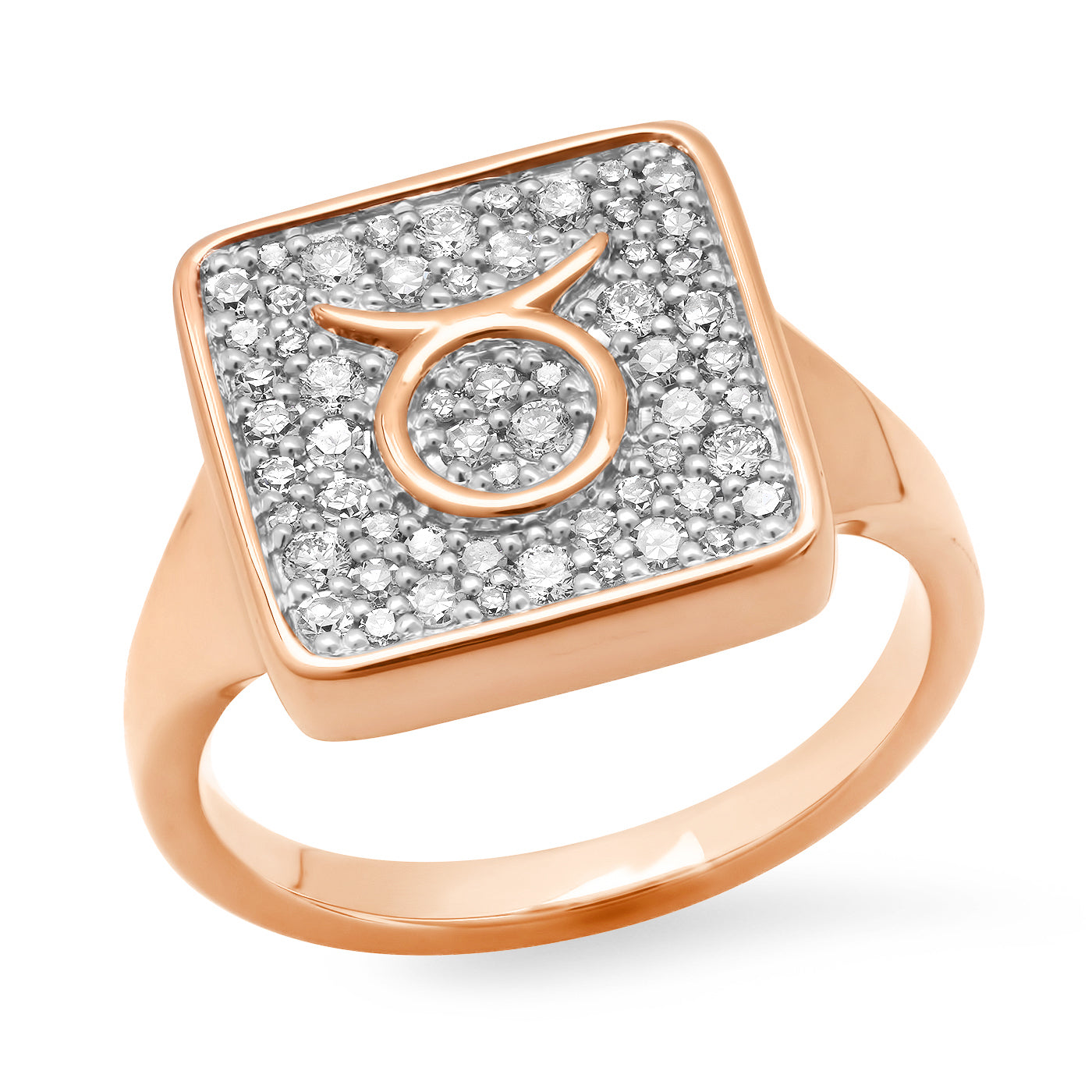 14K Rose Gold Taurus Ring