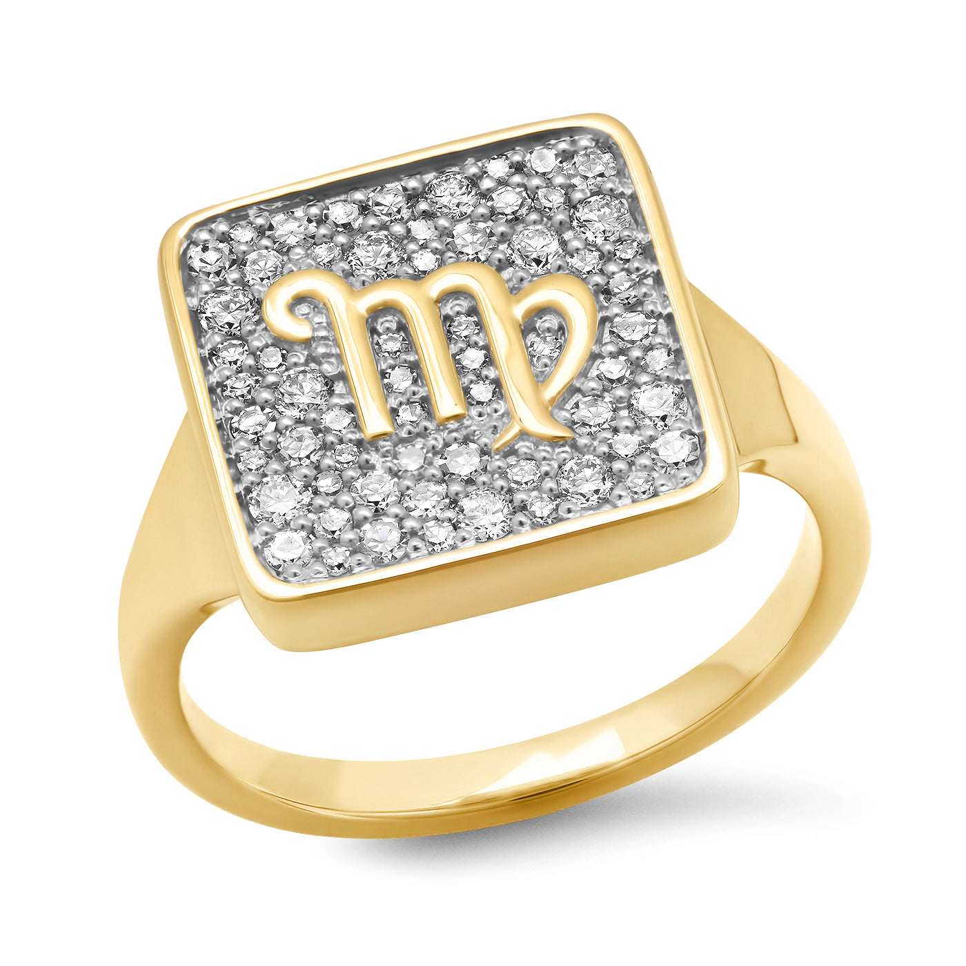 14K Yellow Gold Virgo Ring