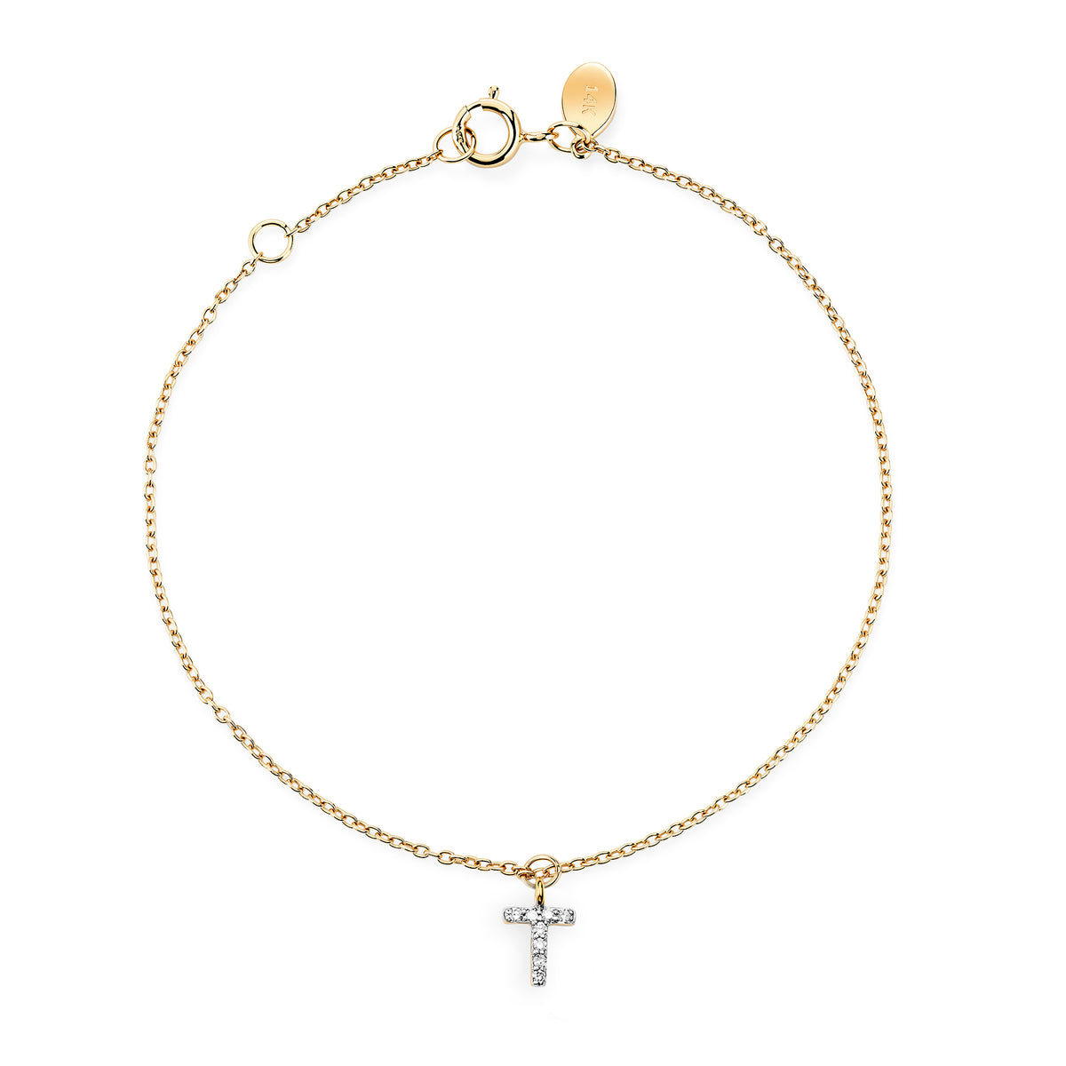 Diamond Mini Initial Bracelet