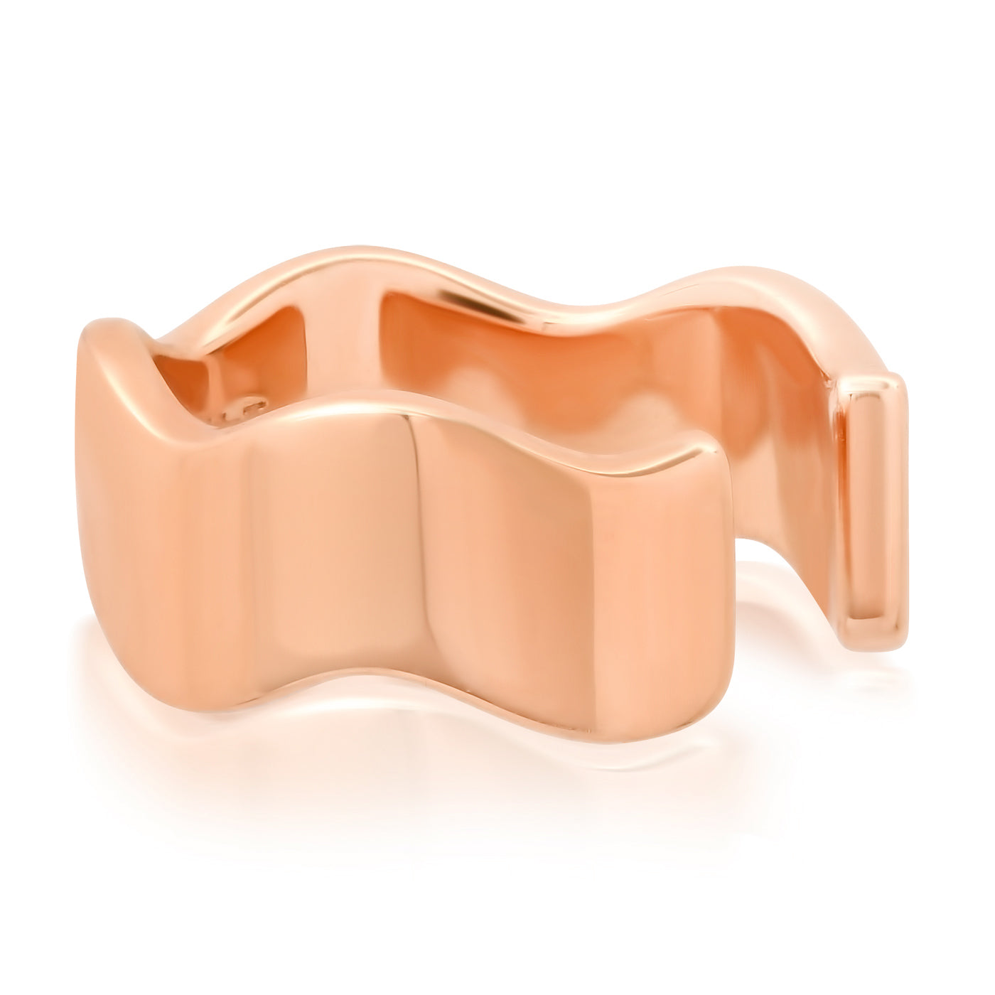14k Rose Gold Thick Form Ear Cuff