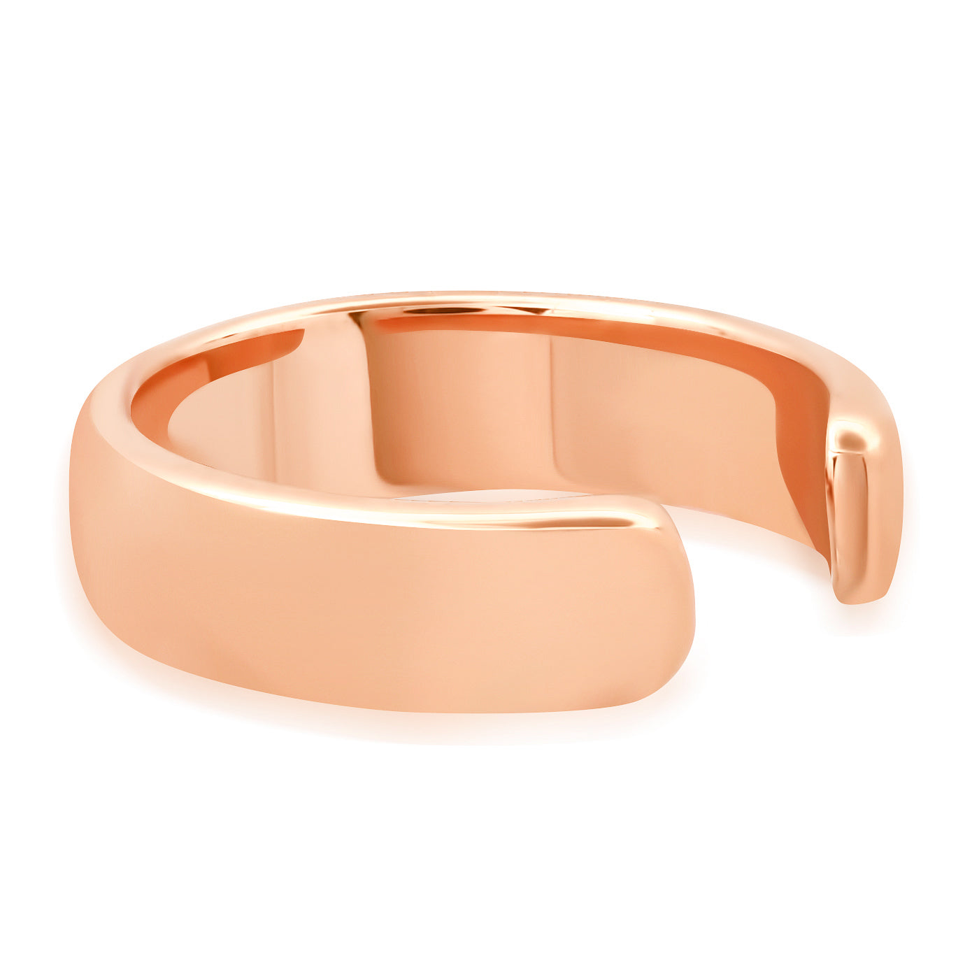 14K Rose Gold Wide Gold Ear Cuff