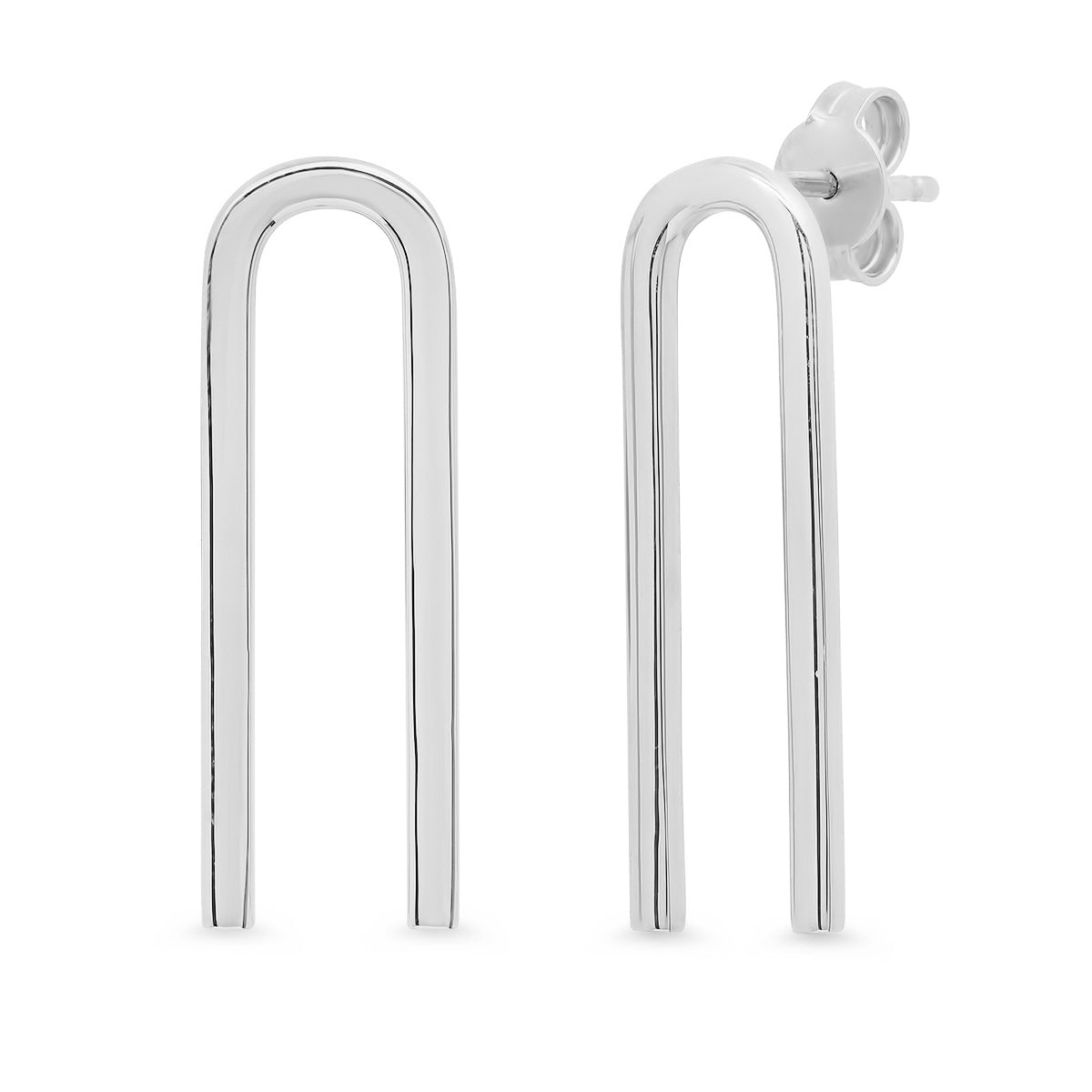 14K White Gold Magnet Earrings