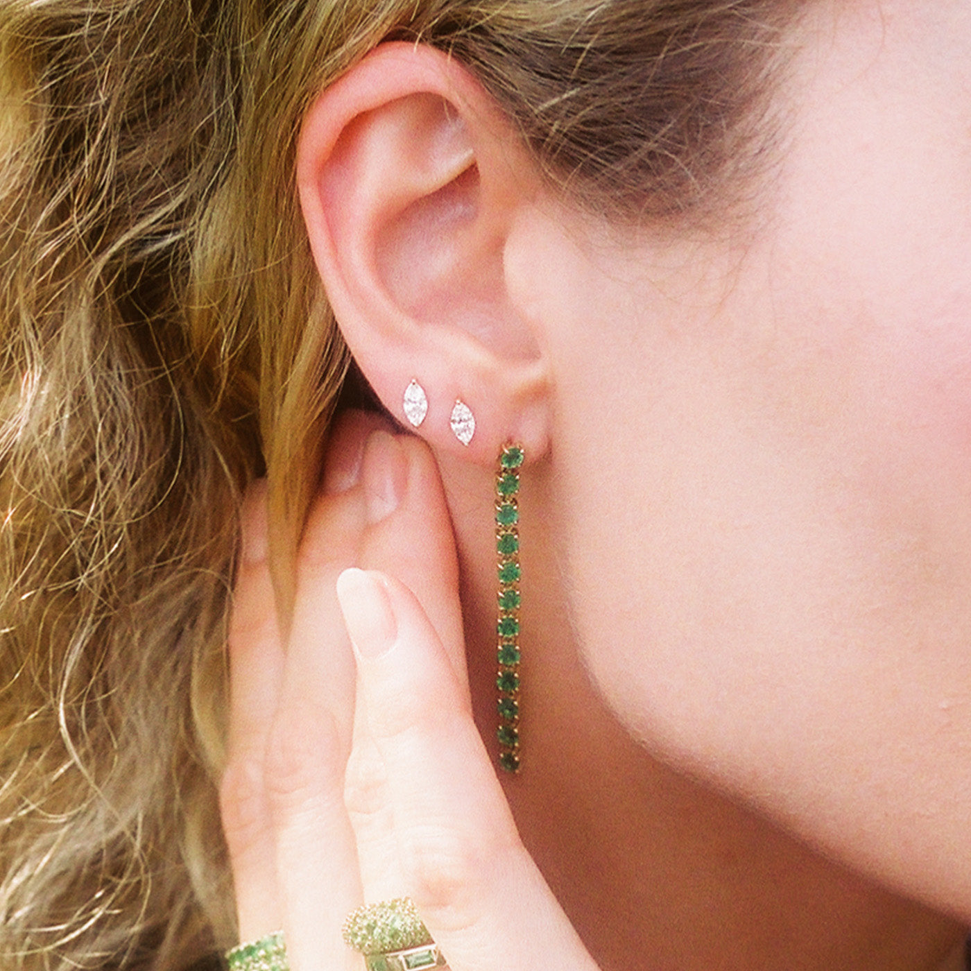 Diamond Marquise Studs