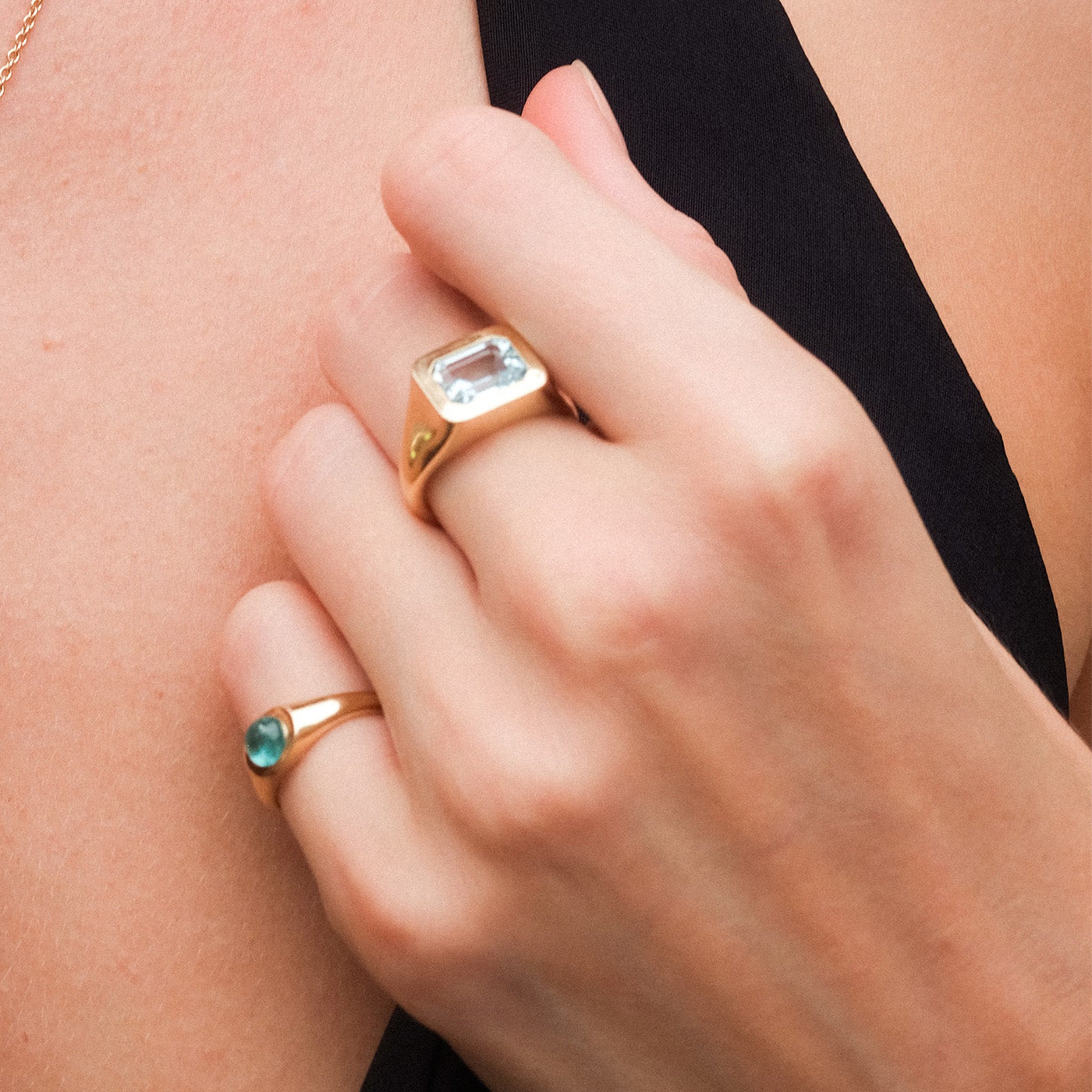 Aquamarine Signet Ring