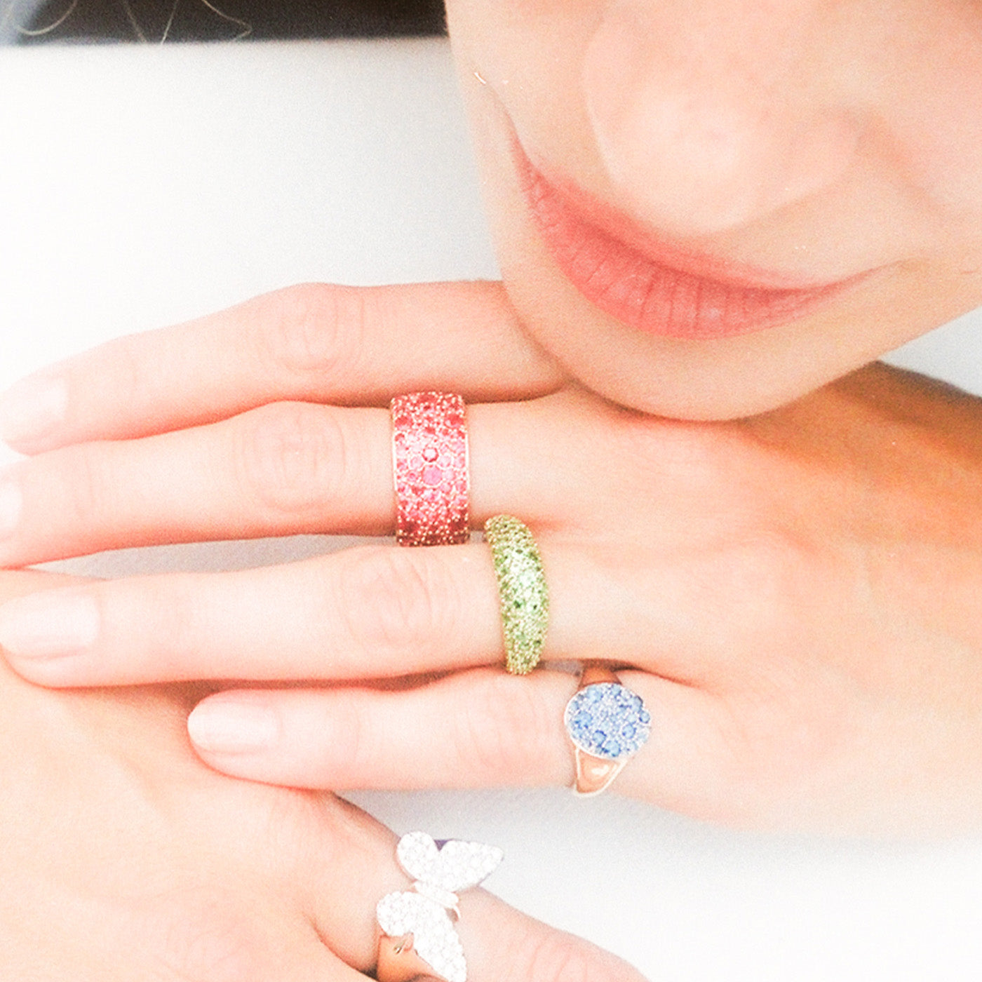 Deep Pink Sapphire Cigar Band