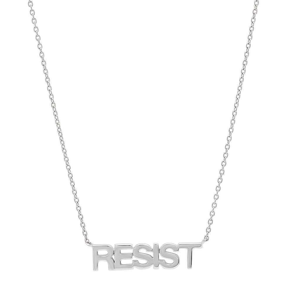 Sterling Silver RESIST Necklace