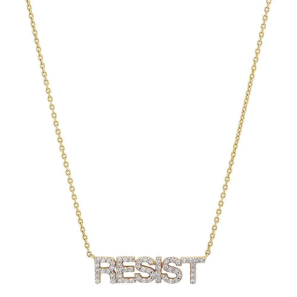 Yellow Gold Diamond Resist Necklace