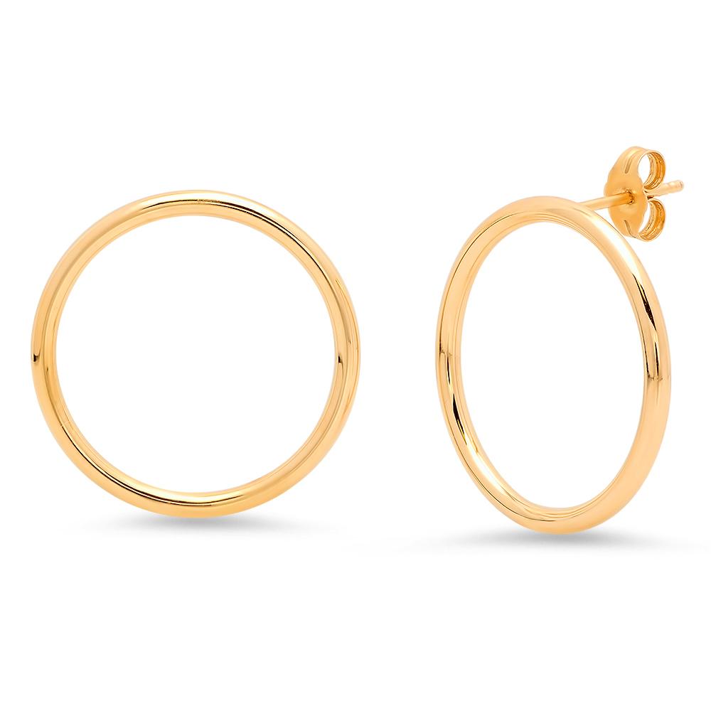 14K Yellow Gold High Polish Loop Earrings