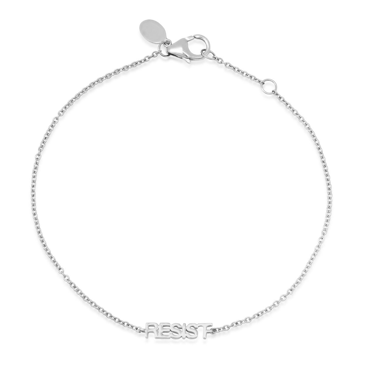 14K White Gold Mini Resist Bracelet