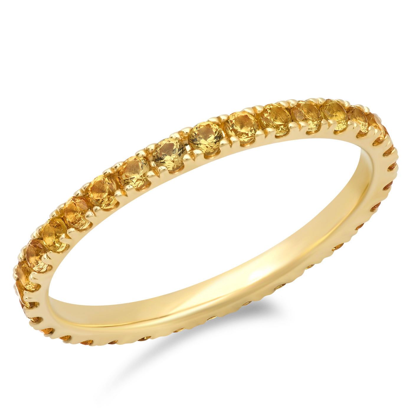 14K Yellow Gold Standard Yellow Sapphire Eternity Band