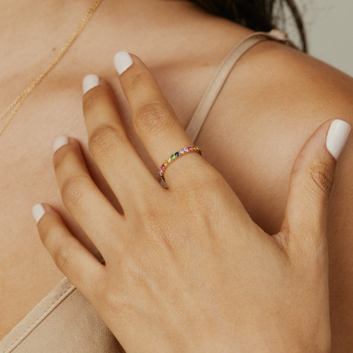 Eriness x Stephanie Gottlieb Rainbow Eternity Band