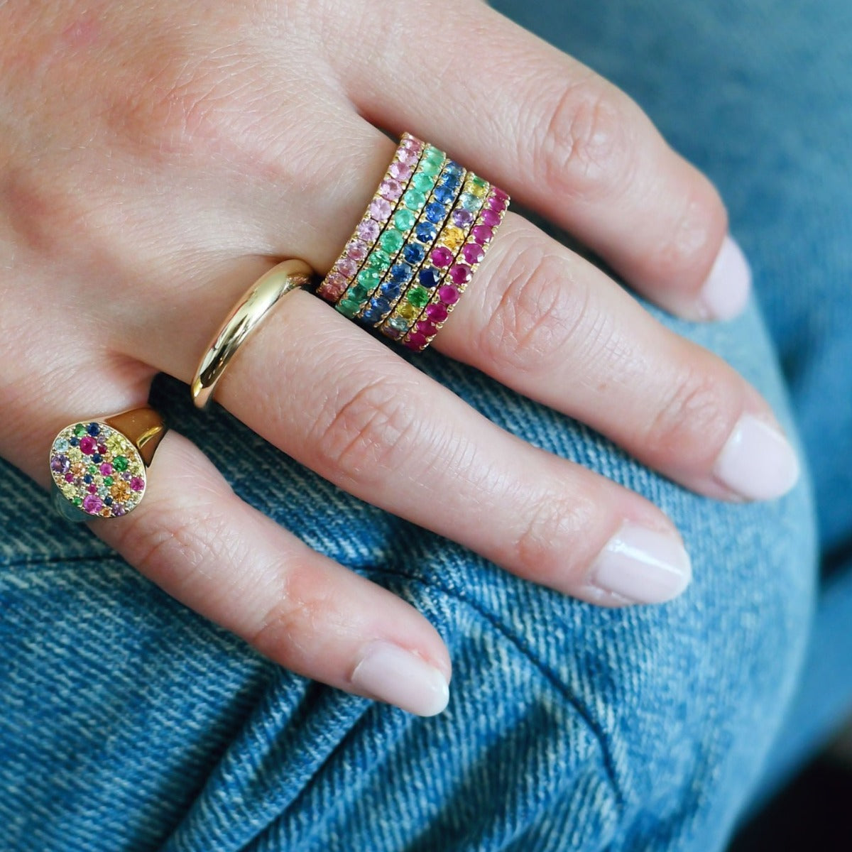 Asymmetrical Domed Ring