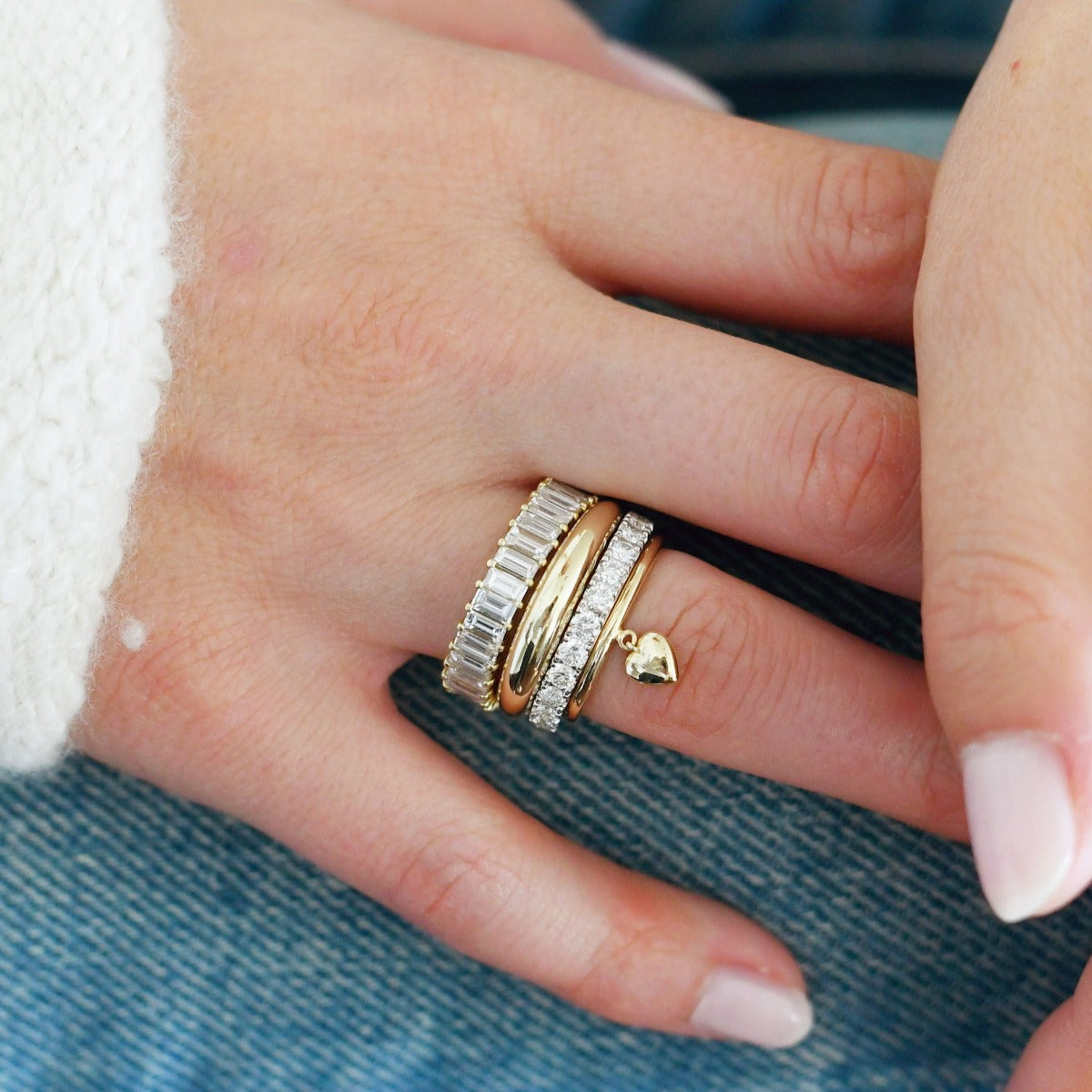 Asymmetrical Domed Ring