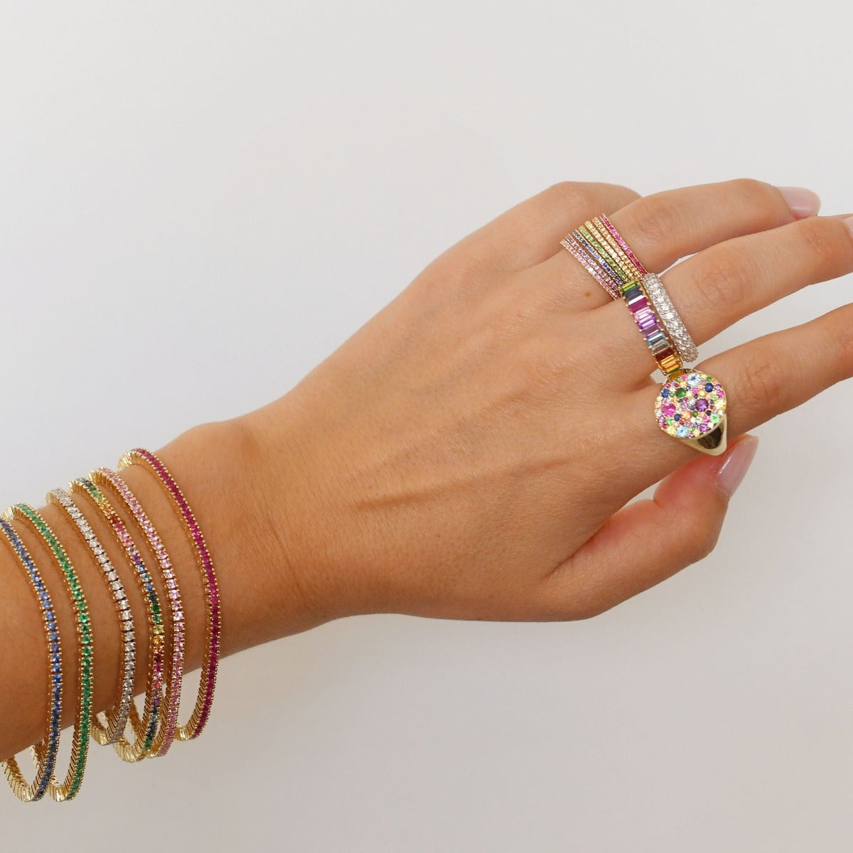 Blue Sapphire Eternity Band