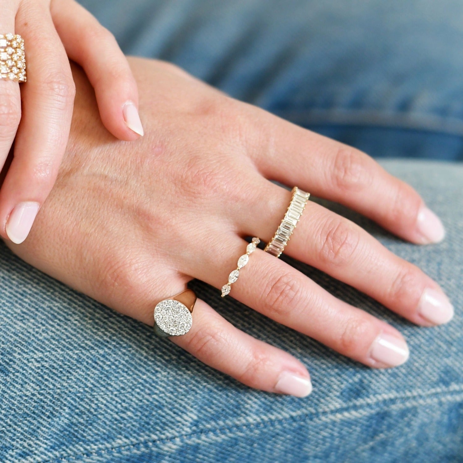 Diamond Signet Pinky Ring