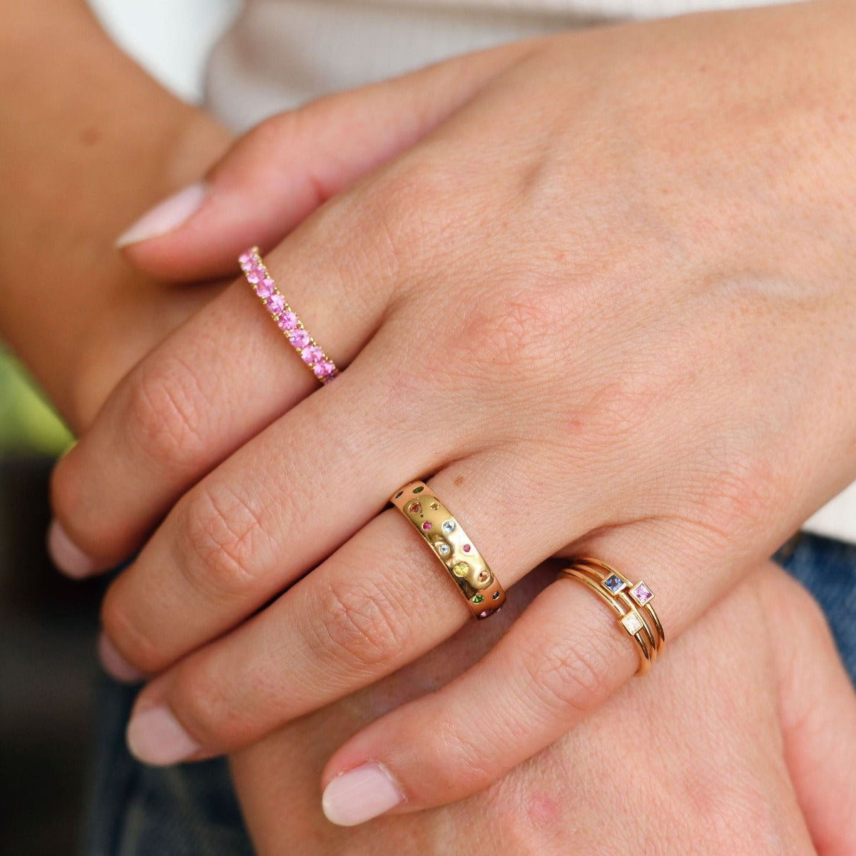 Multi Colored Polka Dot Ring