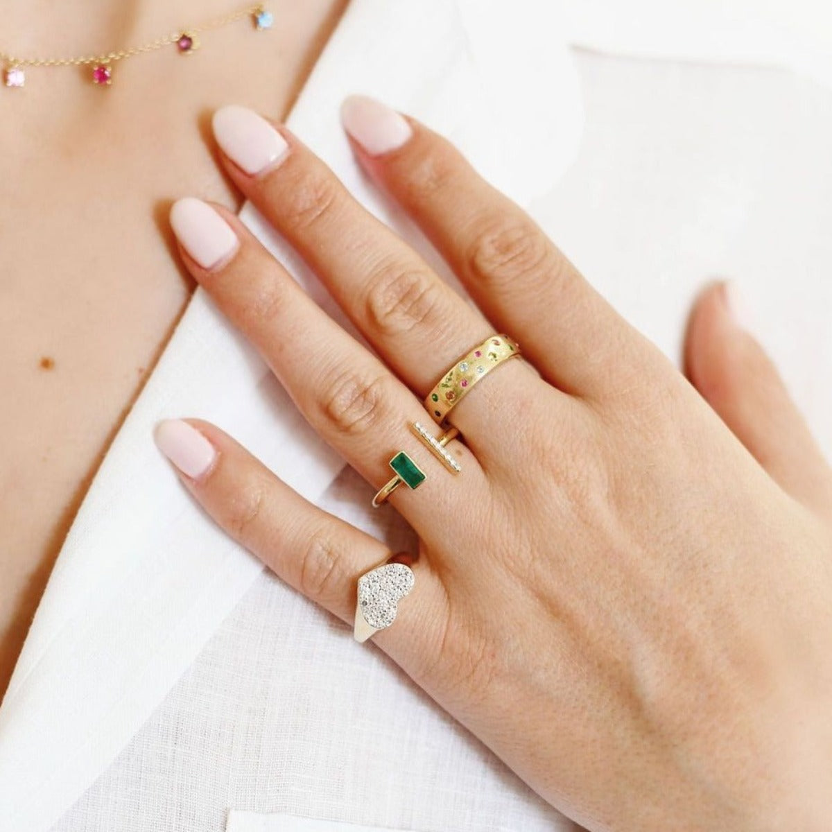 Multi Colored Polka Dot Ring