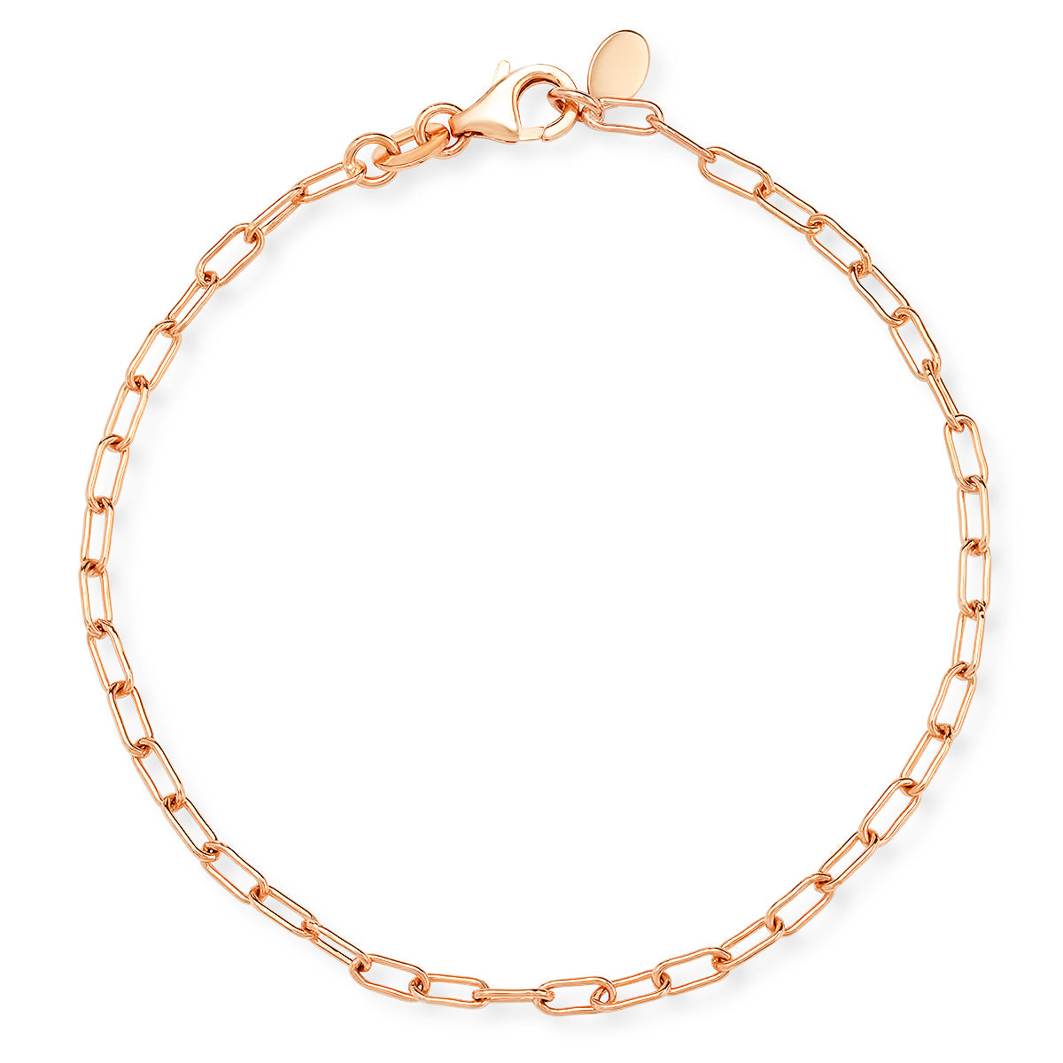 14K Rose Gold Chain Link Bracelet