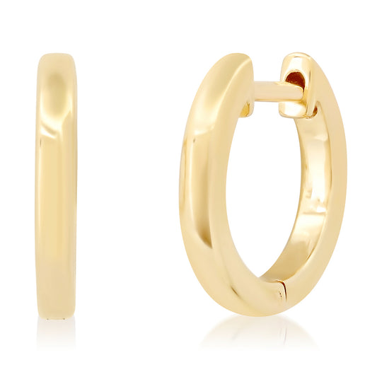 14K Yellow Gold Standard Gold Huggies