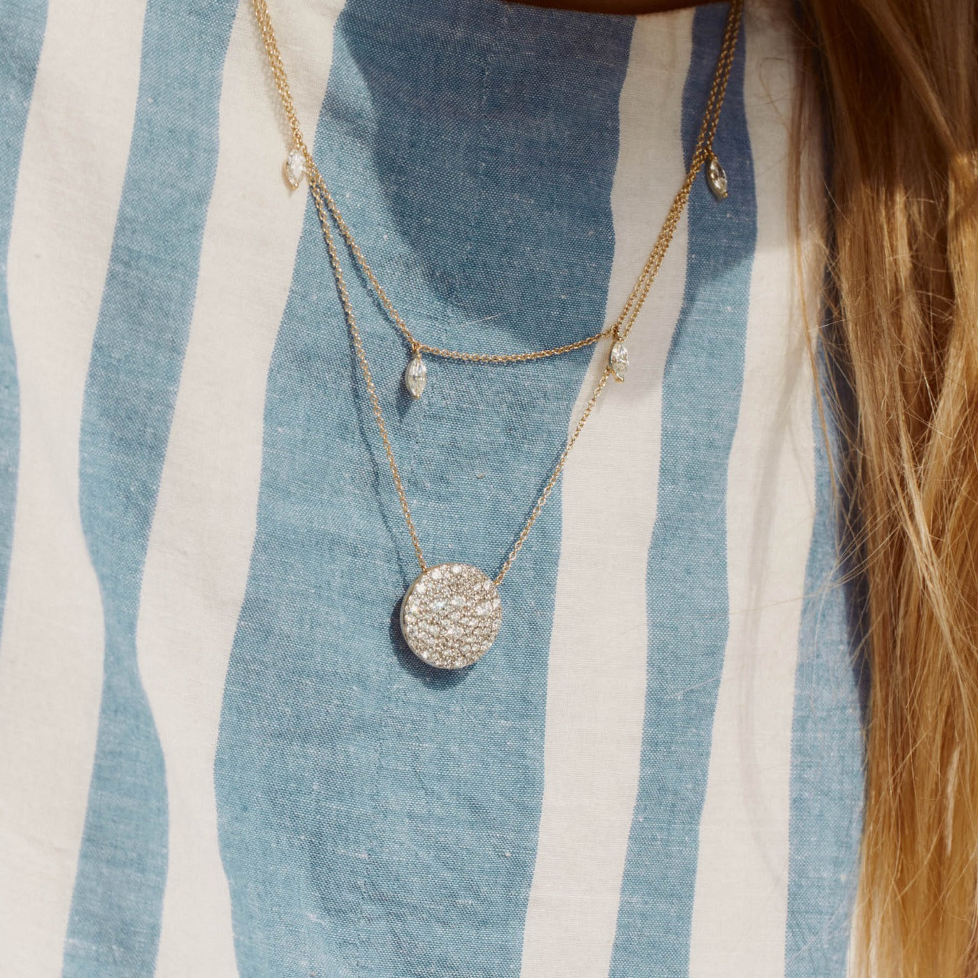 Diamond Sunbeam Necklace