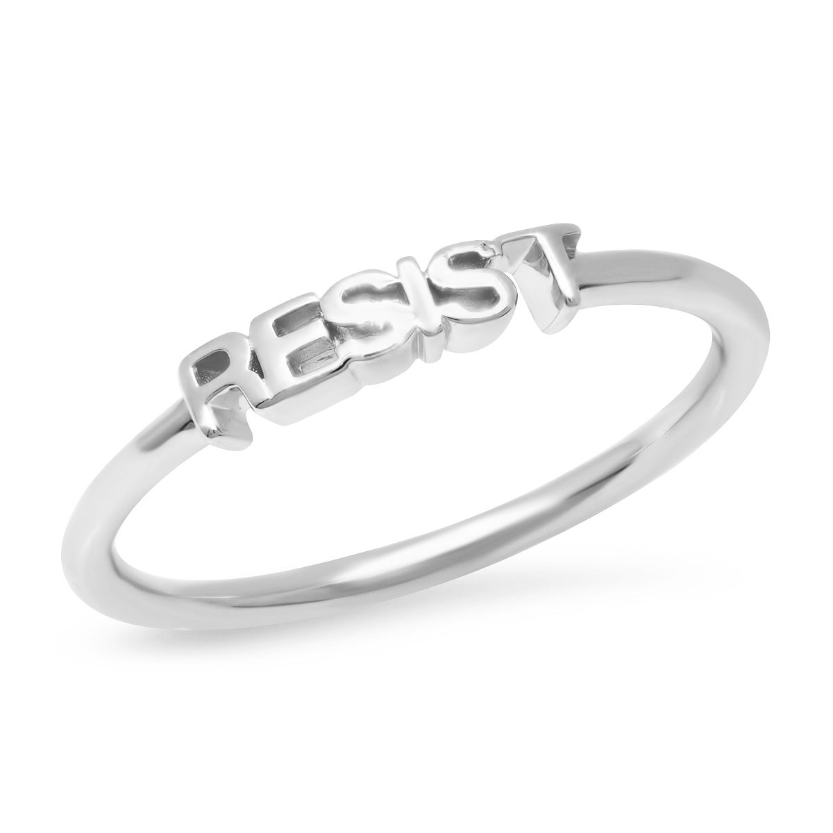 14K White Gold Mini Resist Ring