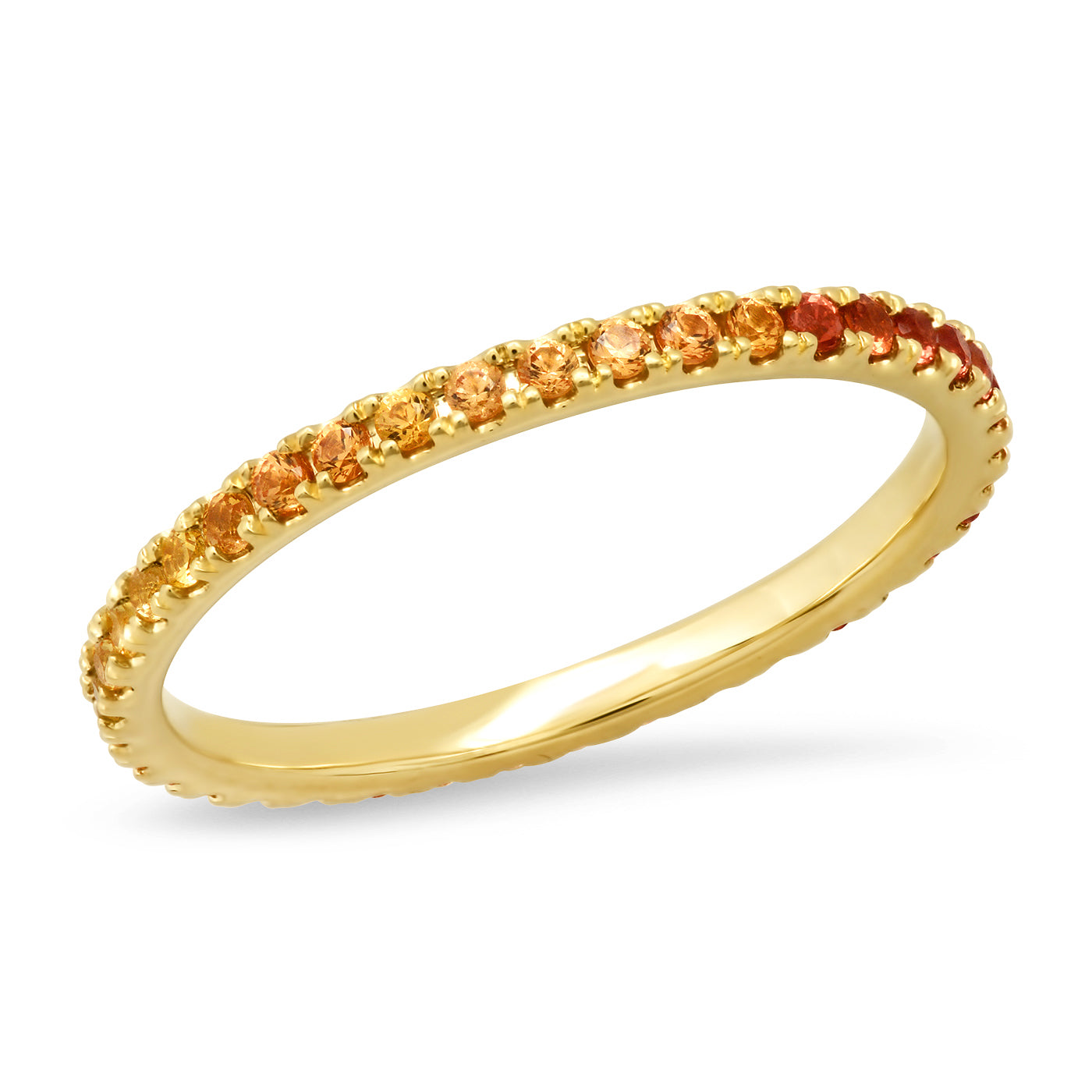 14K Yellow Gold Sunburst Eternity Band