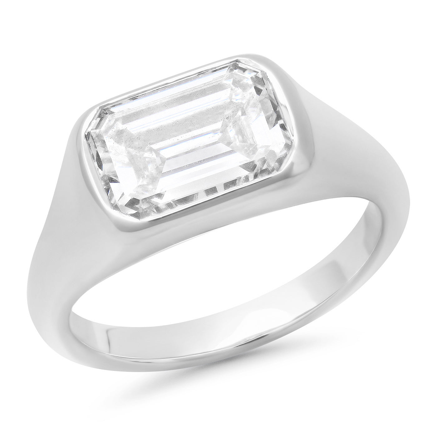 Sold - 2.01ct Emerald Cut Engagement Ring