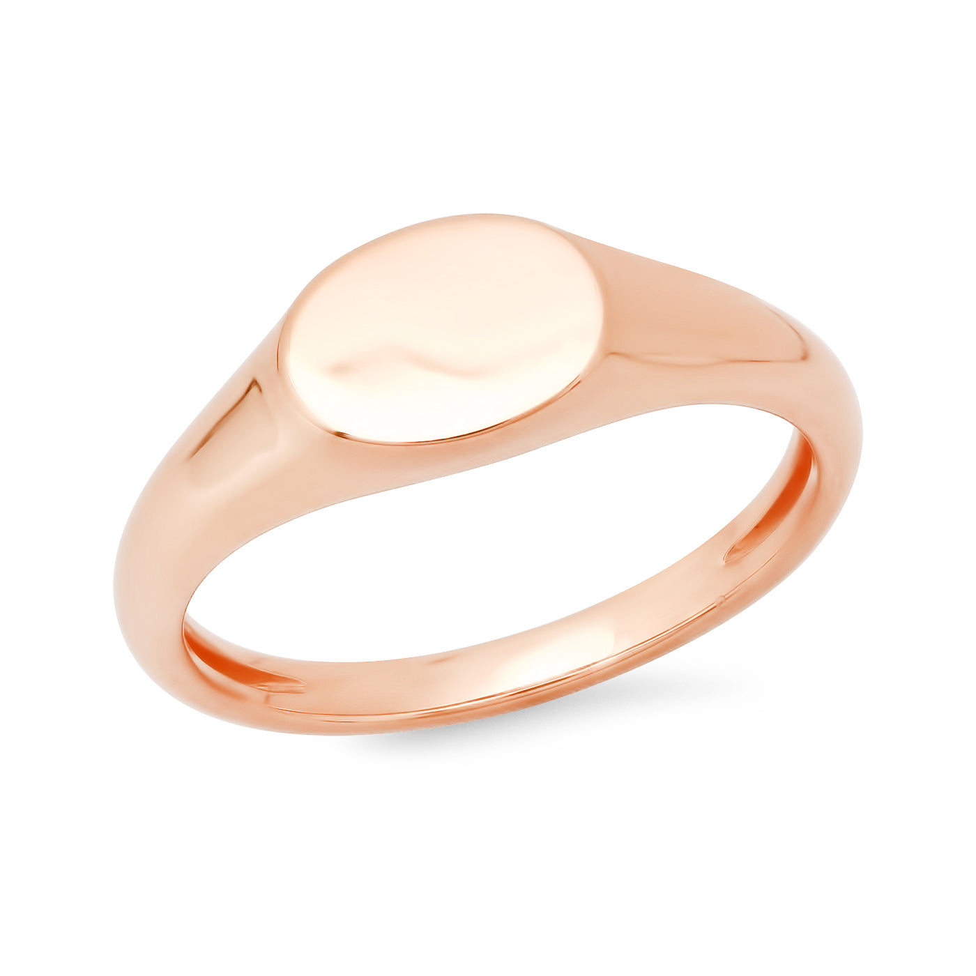 14K Rose Gold Mini Gold Signet Ring