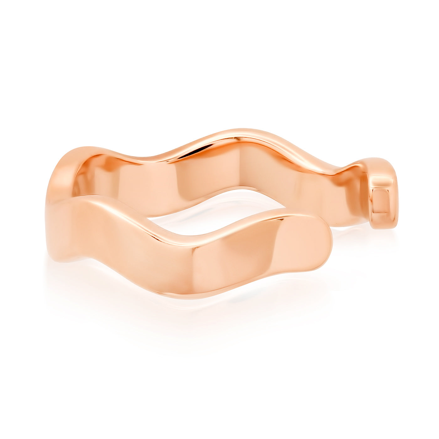 14K Rose Gold Slim Form Ear Cuff