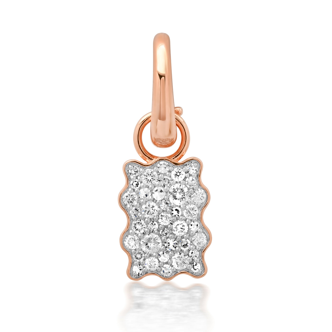 14K Rose Gold Diamond Form Pendant