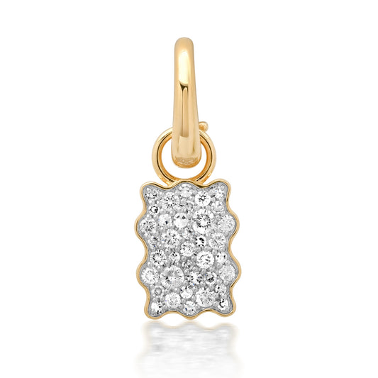 14K Yellow Gold Diamond Form Pendant