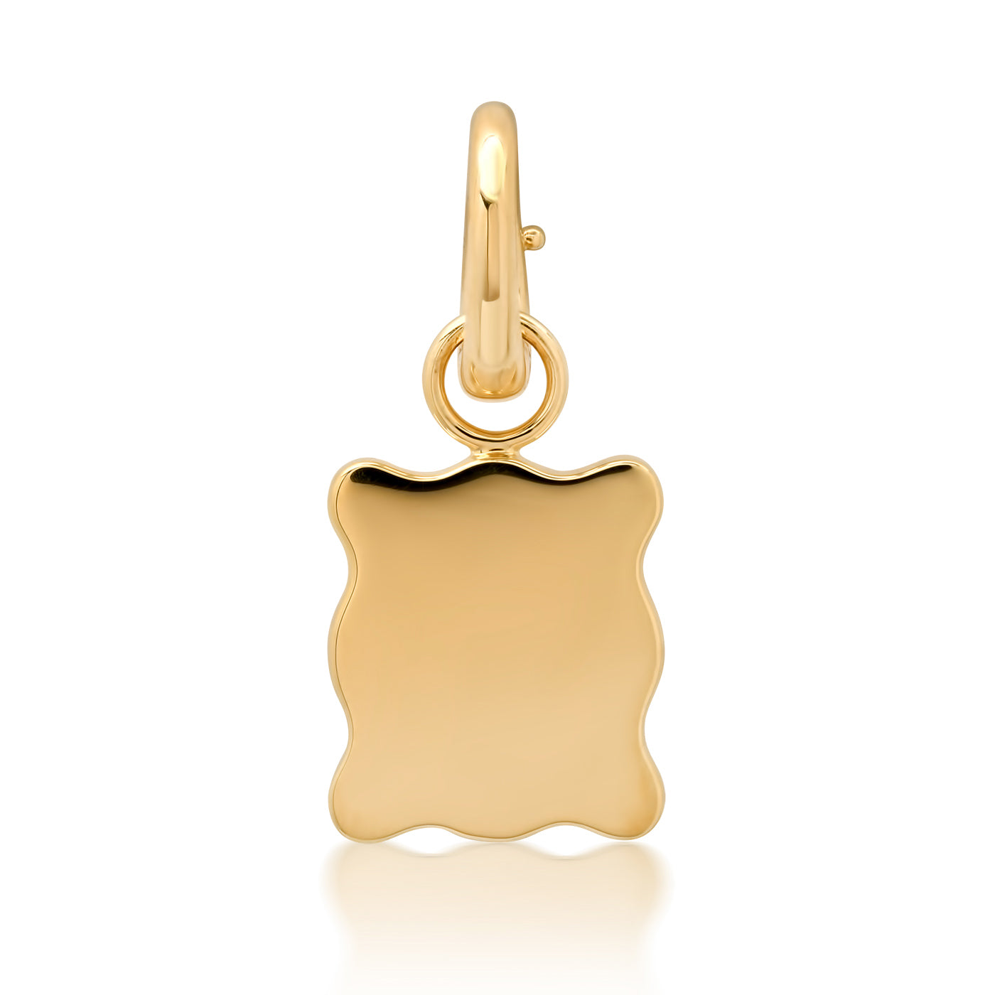 14K Yellow Gold Engravable Form Pendant