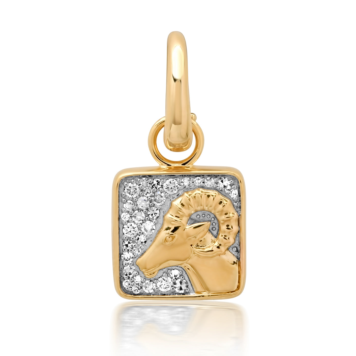 14K Yellow Gold Aries Pendant