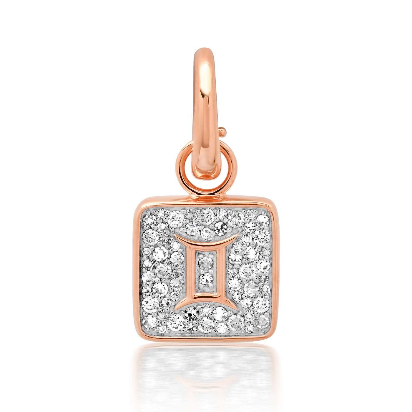 14K Rose Gold Gemini Pendant