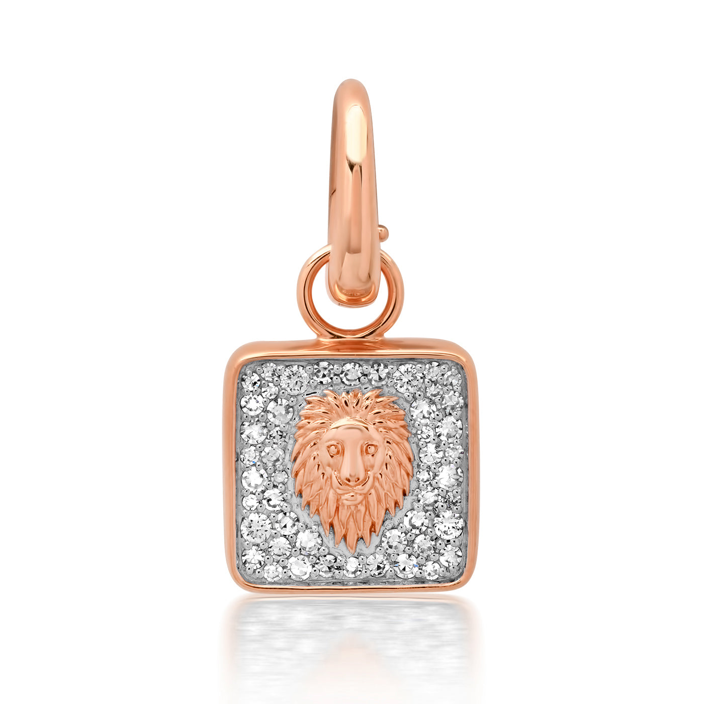 14K Rose Gold Leo Pendant