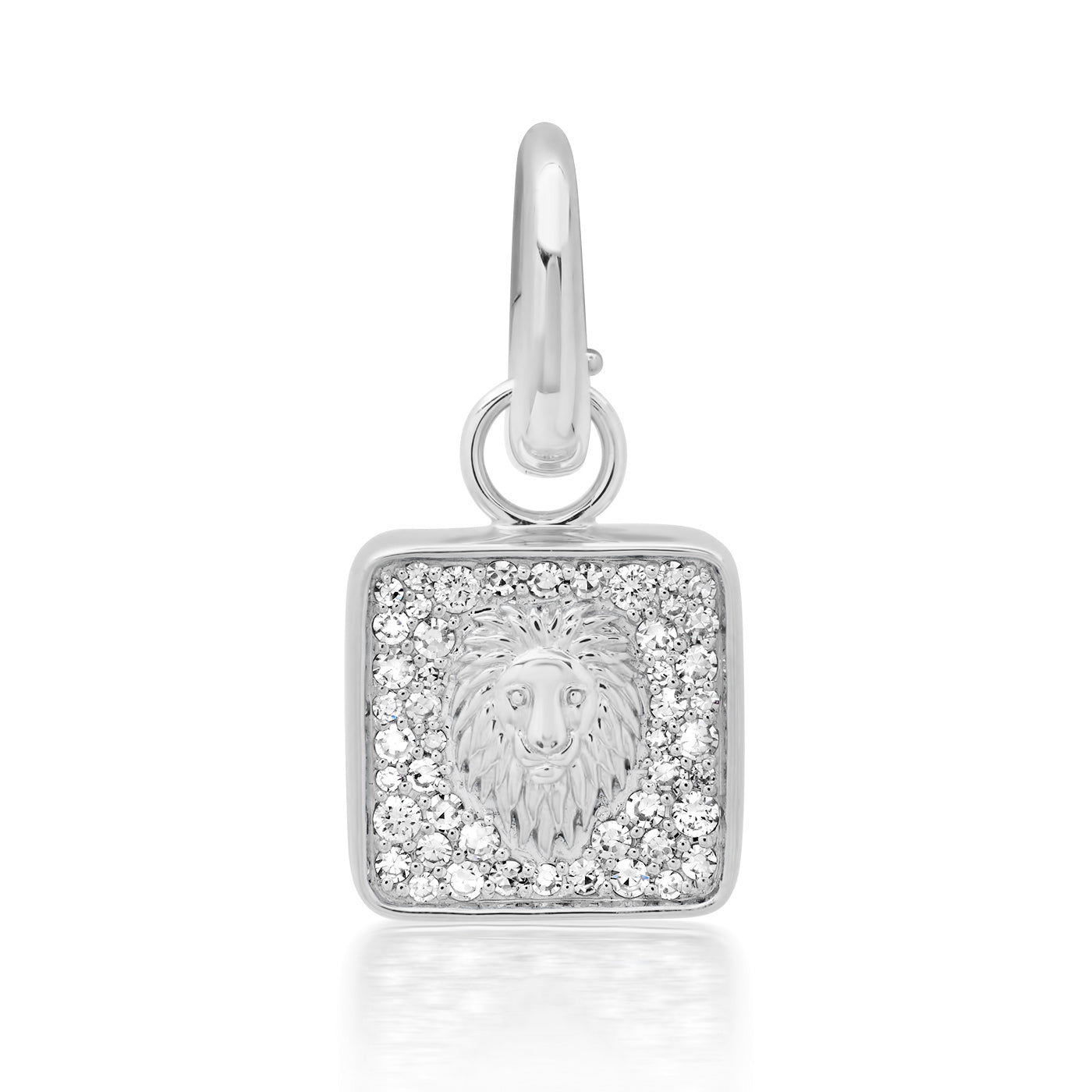 14K White Gold Leo Pendant