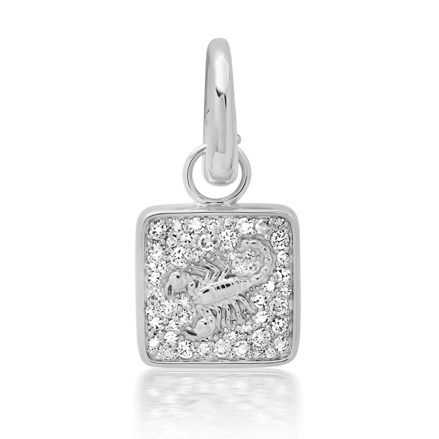 14K White Gold Scorpio Pendant