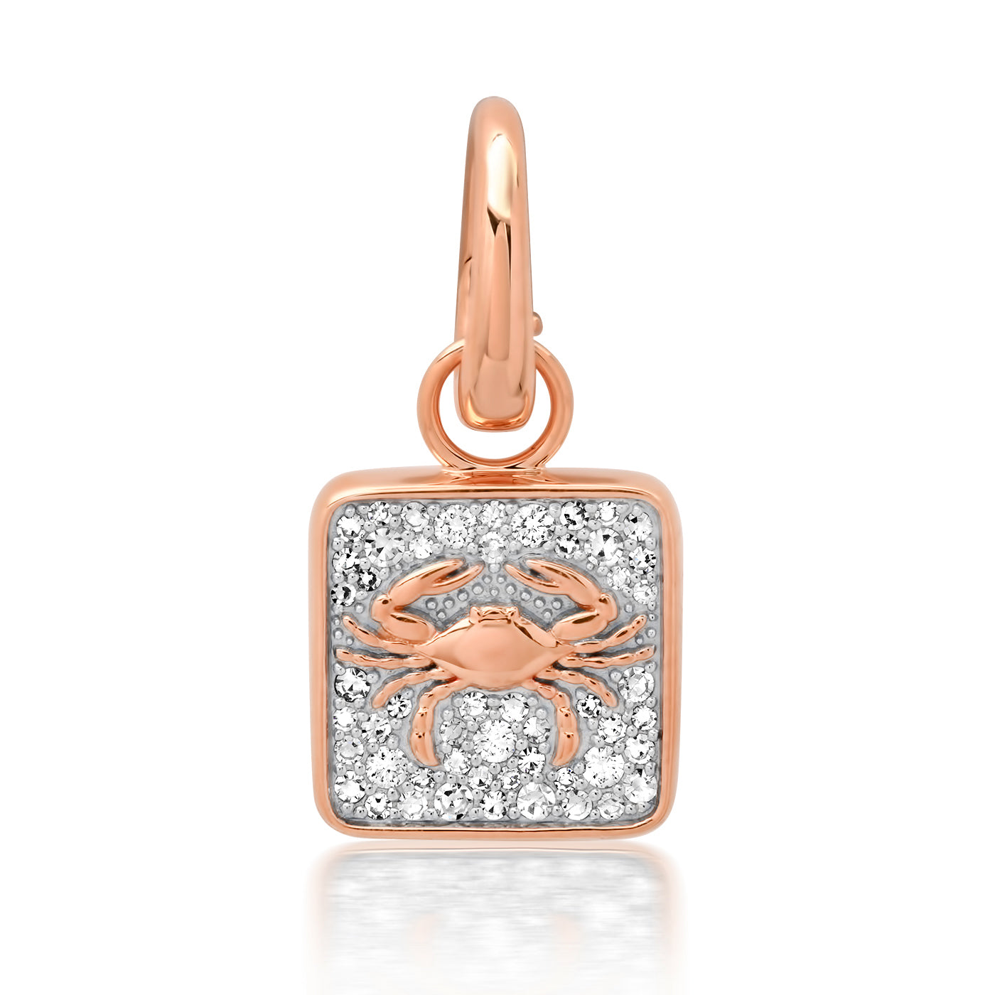 14K Rose Gold Cancer Pendant