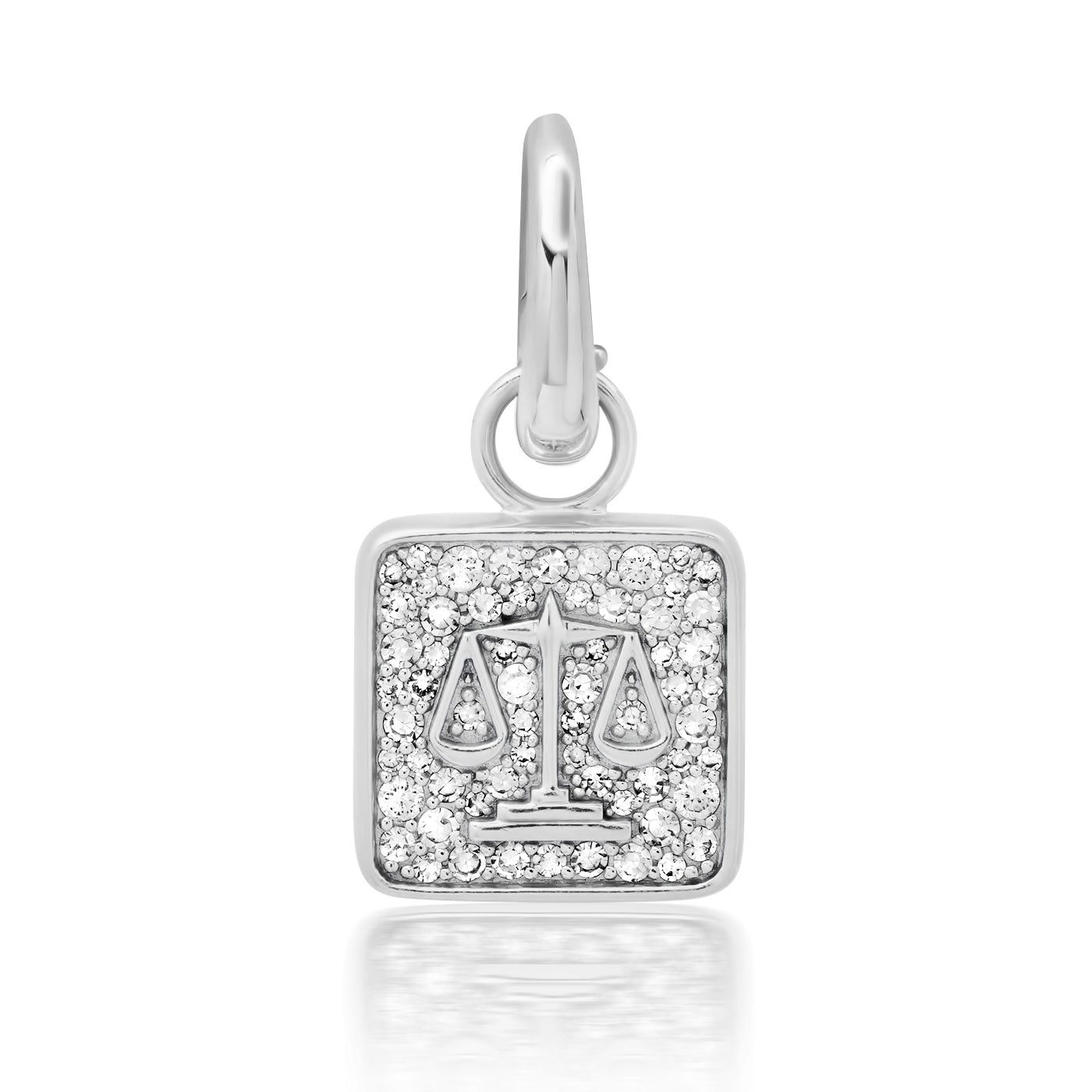 14K White Gold Libra Pendant