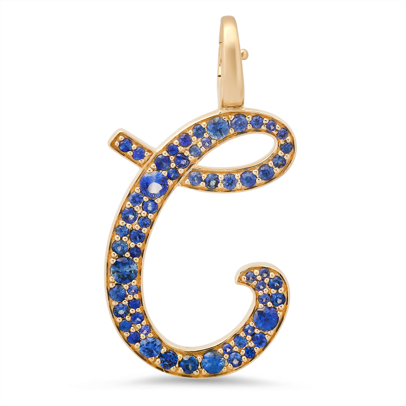 14K Yellow Gold Letter C Pendant