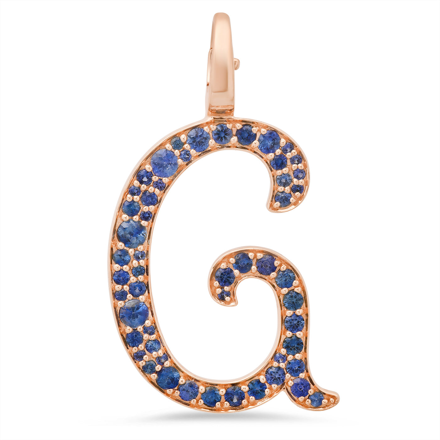 14K Rose Gold Letter G Pendant