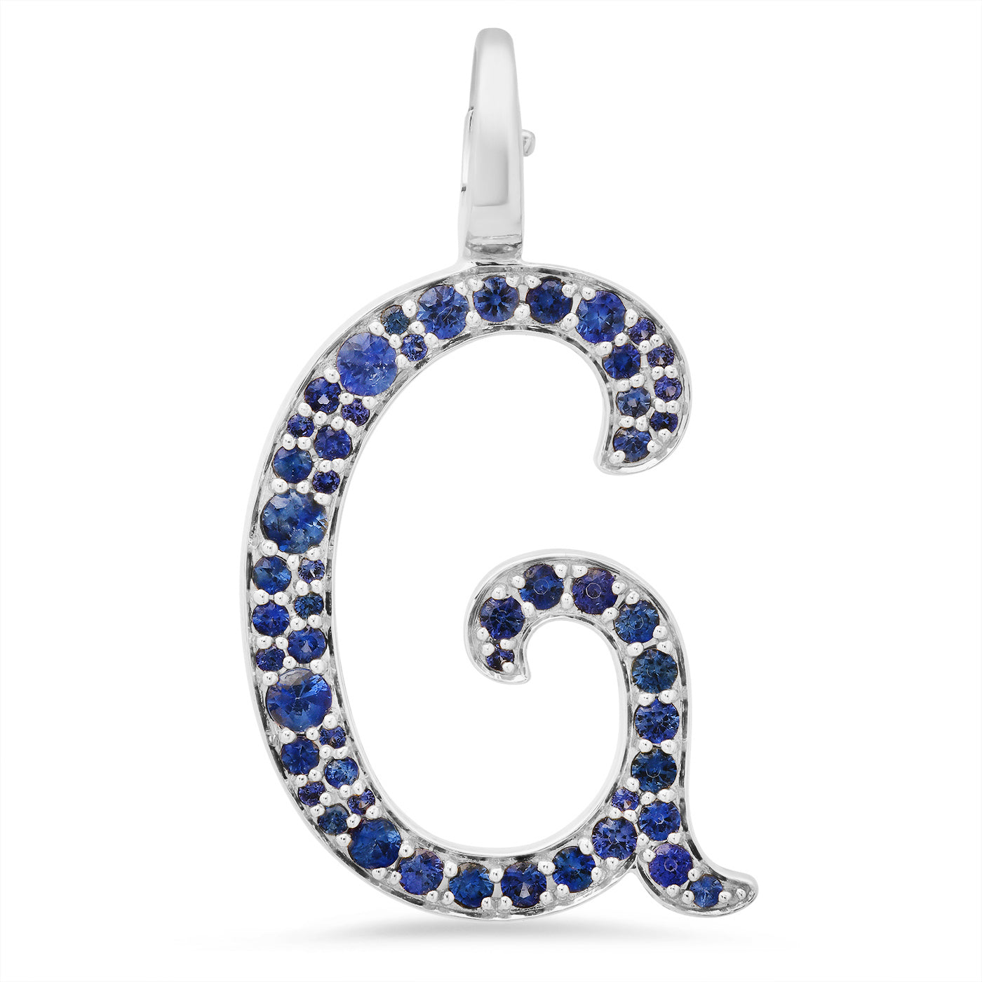 14K White Gold Letter G Pendant