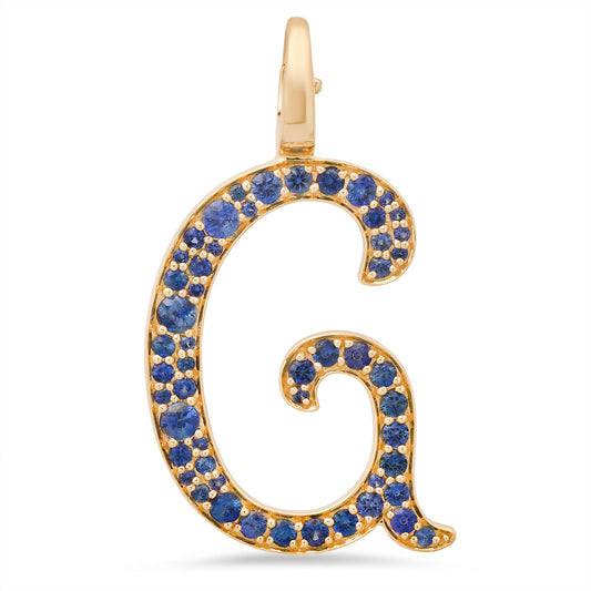 14K Yellow Gold Letter G Pendant