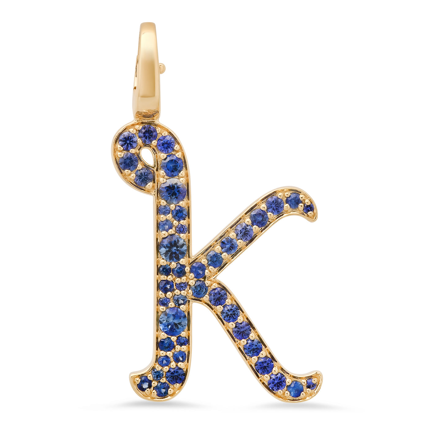 14K Yellow Gold Letter K Pendant