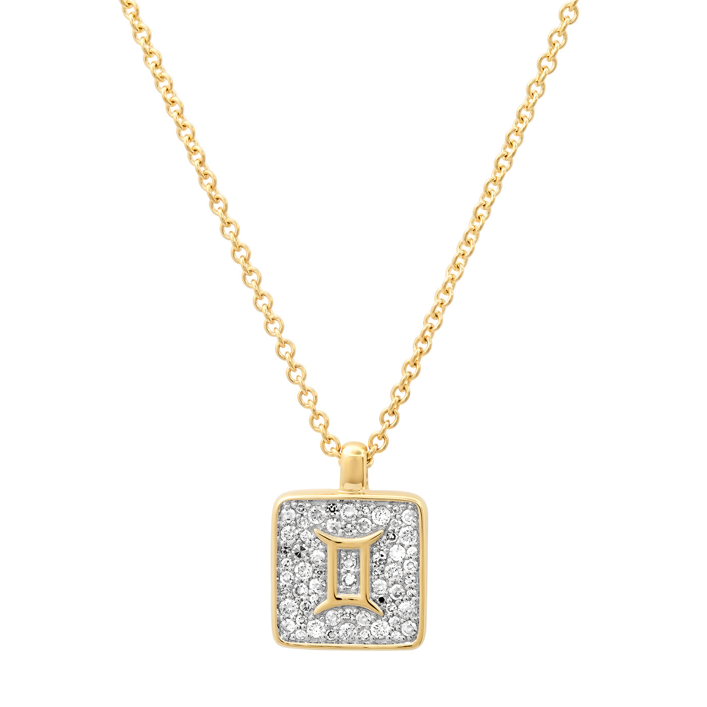 14K Yellow Gold Gemini Necklace