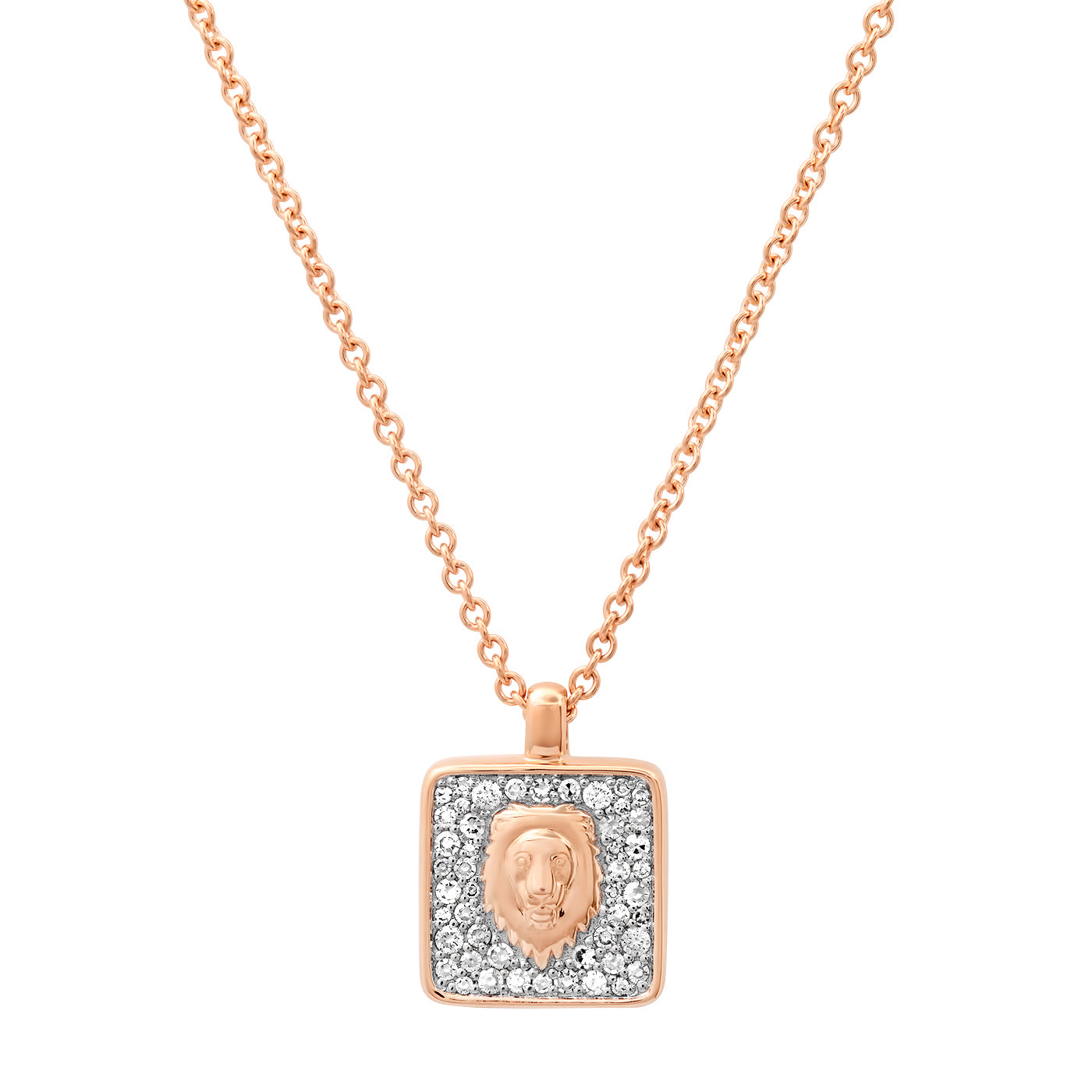 14K Rose Gold Leo Necklace